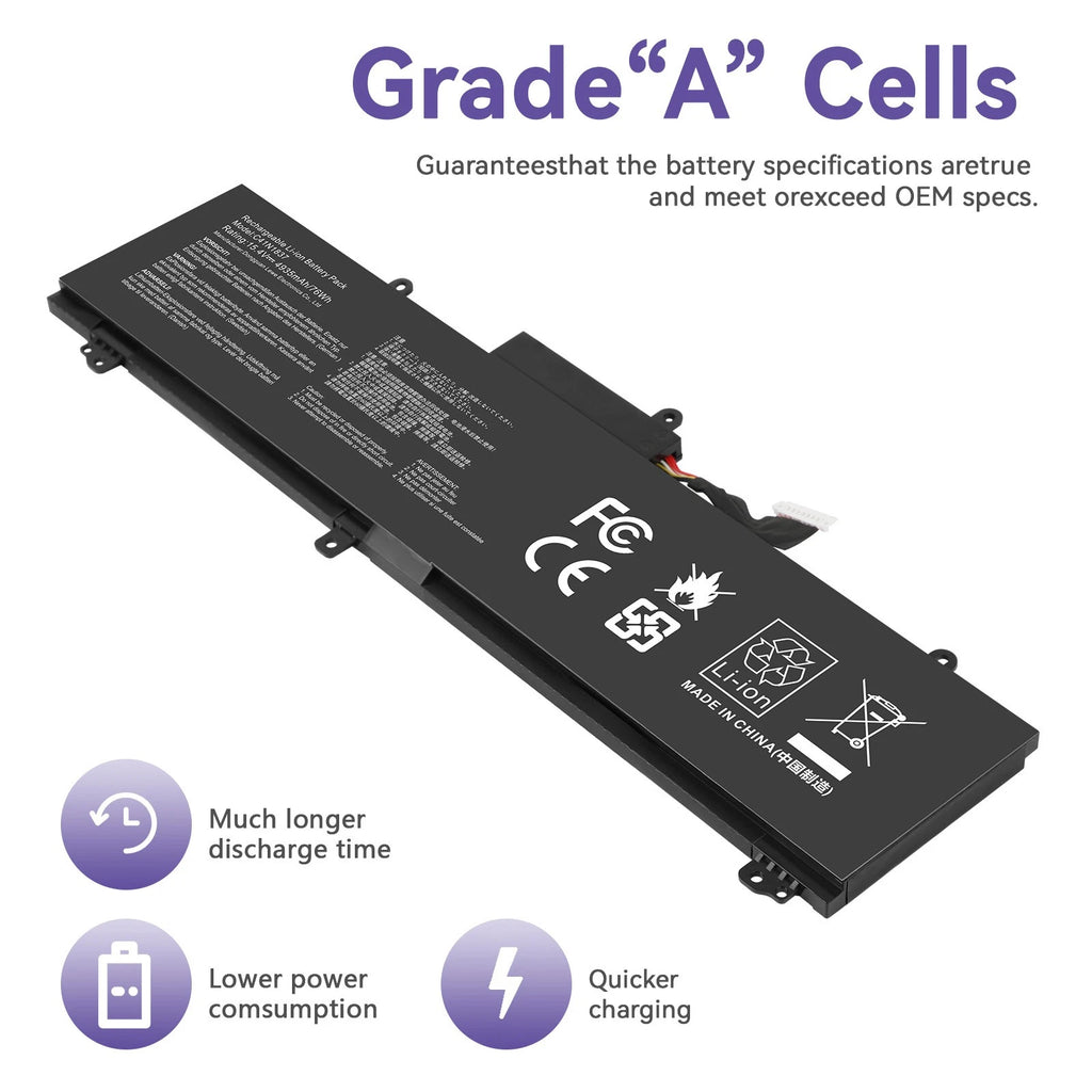 C41N1837 Battery 76Wh for ASUS ROG Zephyrus GA502 GX502 GX532 GU502G Series US