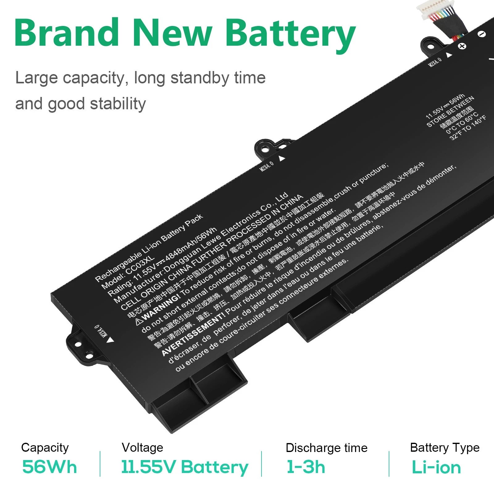 CC03XL 56Wh Battery For HP ZBook Firefly 15 G7 G8 EliteBook 855 850 G7 G8 11.55V