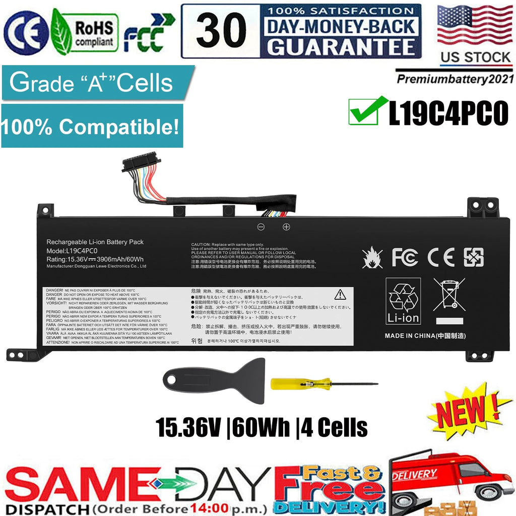 ?L19C4PC0 Battery for Lenovo Legion 5P-15IMH05 5-15IMH05 5-15ARH05 L19M4PC0