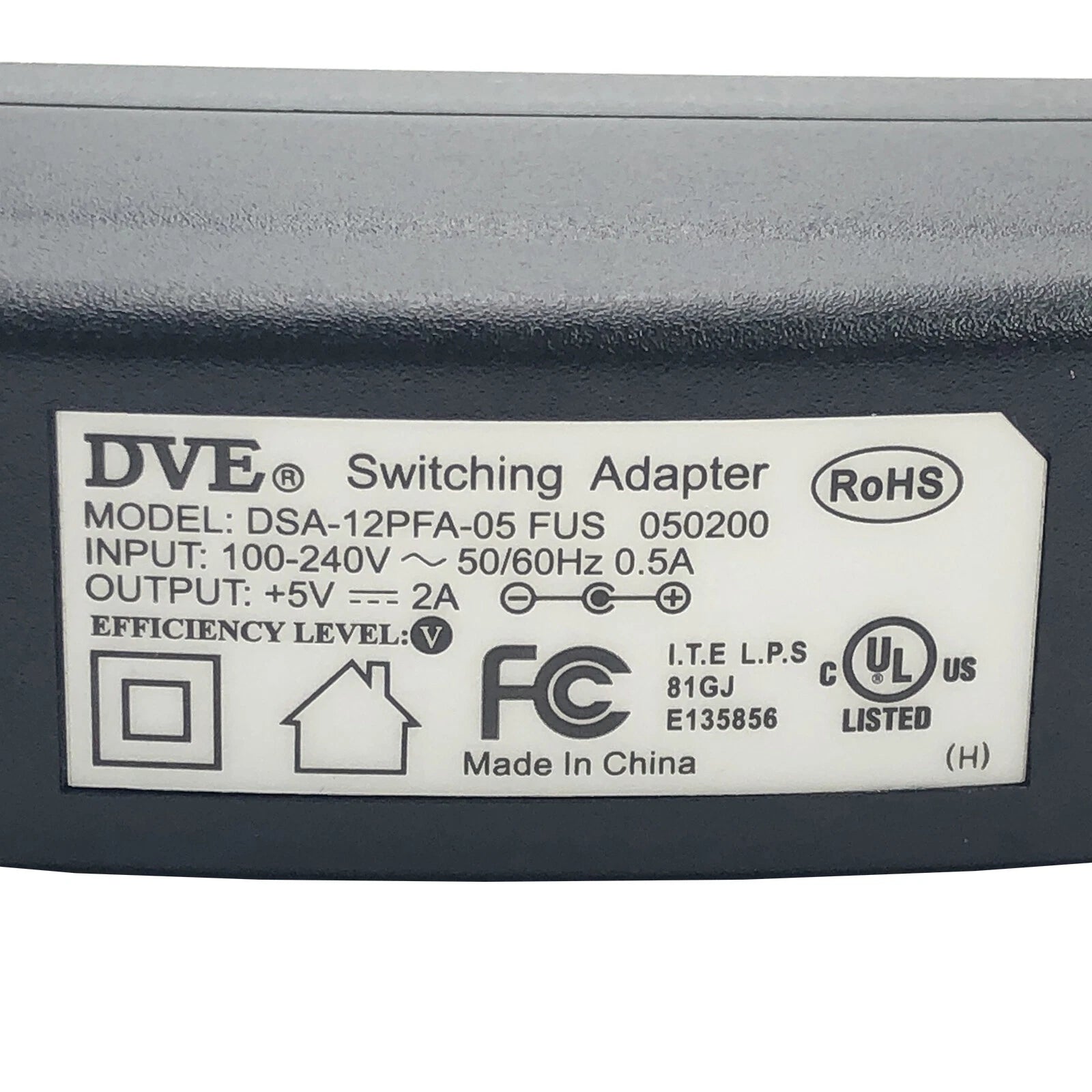 NEW Original 10W DVE AC DC Switching Adapter 5V 2A DSA-12PFA-05 FUS 050200 OEM