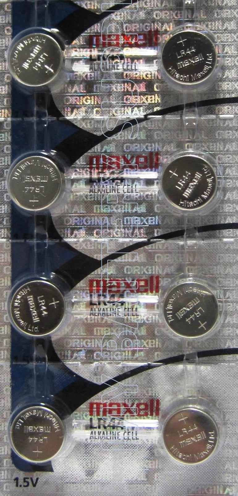 Fresh Genuine Maxell LR44 (A76) 357 1.5V Alkaline Coin Cell Button Batteries x 8