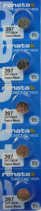 5 Renata Swiss Made SR726SW Watch Batteries