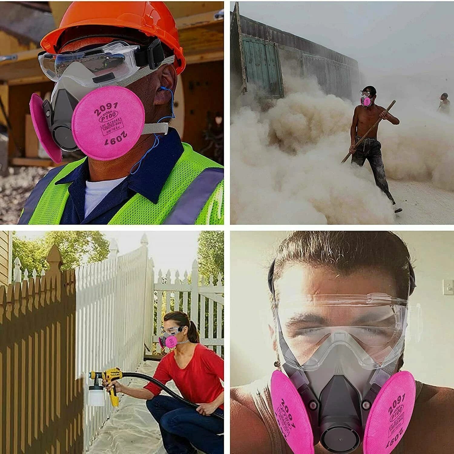 10PCS (5 Pairs) 2091 Filters for 6200 6300 6800 7502 Series Respirator 2091CN