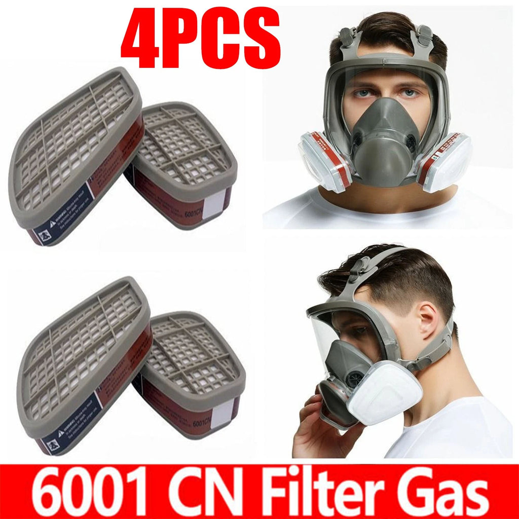 4PCS 6001 filter cartridge for organic vapor for respirators 3M 6200 7502 series