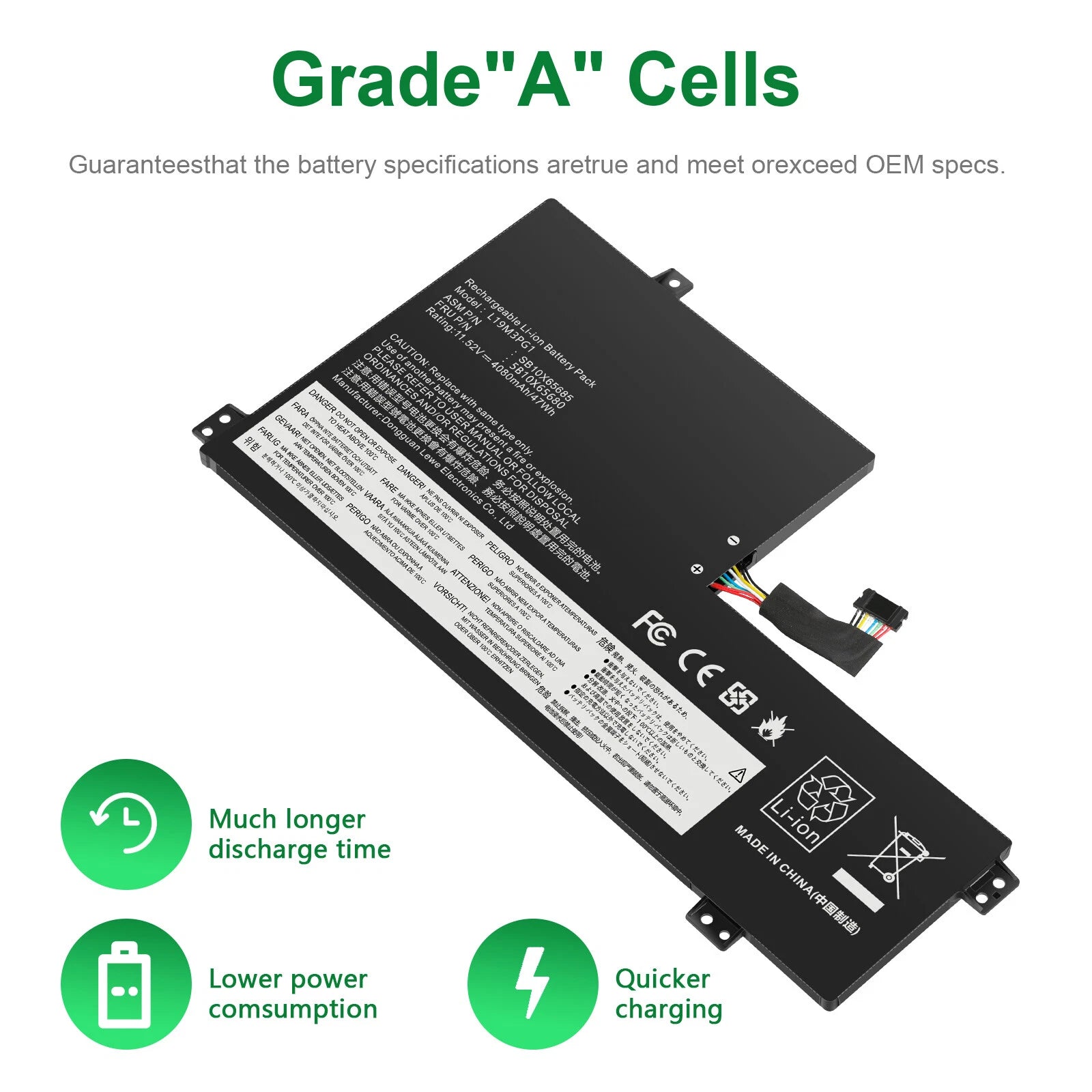 For LENOVO 100E 300E CHROMEBOOK 2ND GEN BATTERY L19L3PG1 L19C3PG1 L19M3PG1