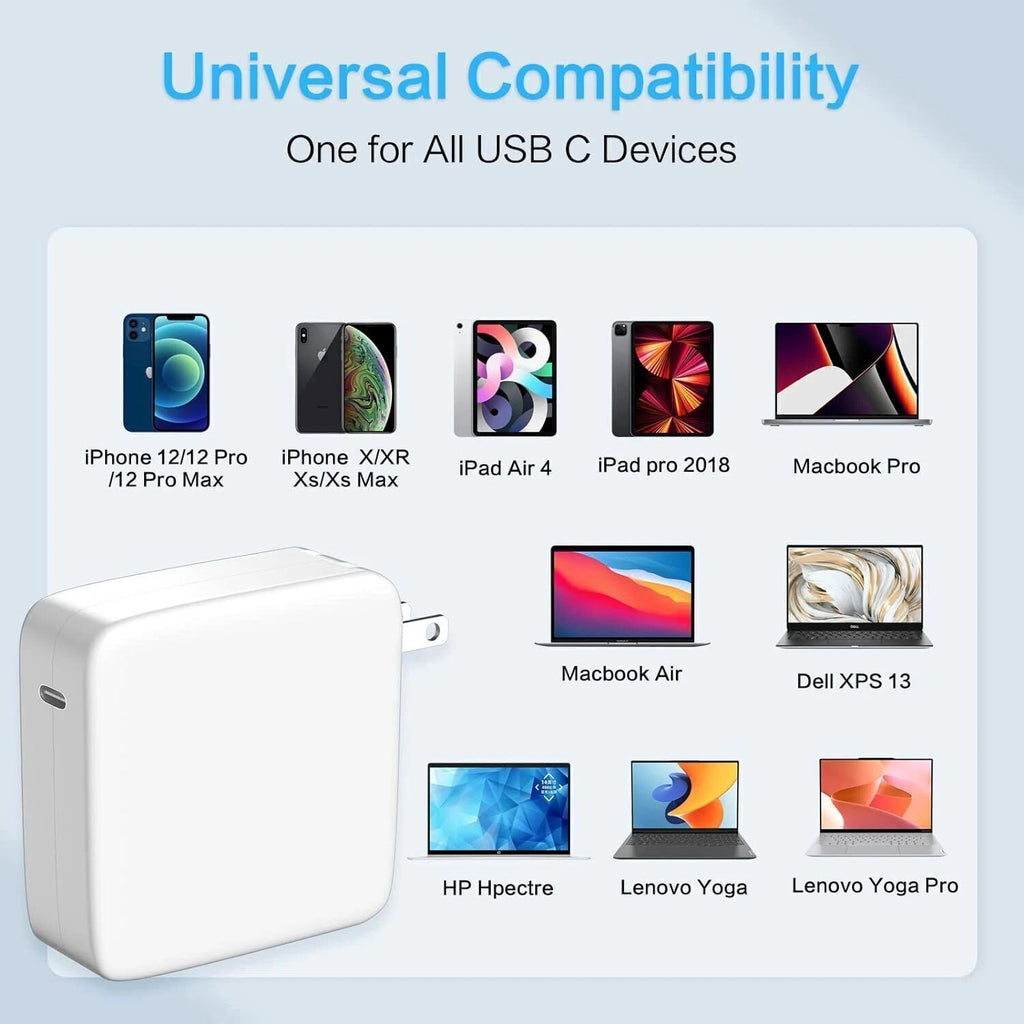 30W 61W 87W 96W USB-C Power Adapter Charger For MacBook Pro 13 15 Inch 2016-2024