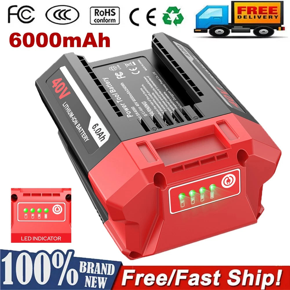 40V 6.0Ah Lithium Battery For SKIL PWRCore 40V BY8708C-01 BY8705-00 BY8723C-00