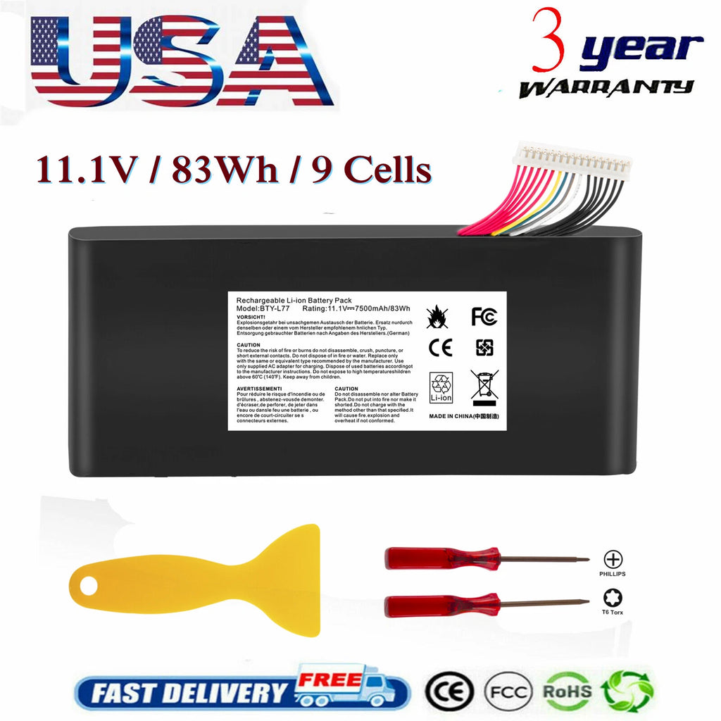 BTY-L77 Battery For MSI BTY-L77 MS-1781 MS-1782 MS-1783 MS-1785 GT72 2QD 2PE 2QE