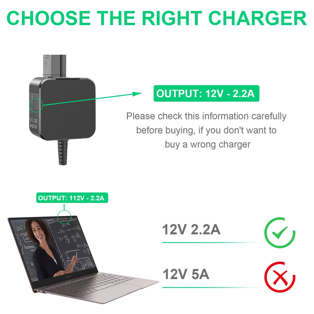 For Samsung Chromebook 3 XE500C13 2 XE500C12 PA-1250-98 AC Adapter Charger 26.4W