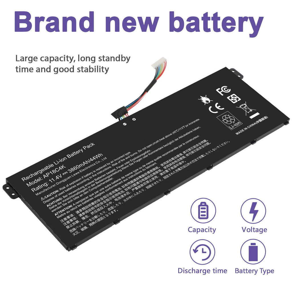 ?AP18C4K Battery for Acer Aspire 5 A515-43 A515-43G A515-44 A515-44G 44Wh
