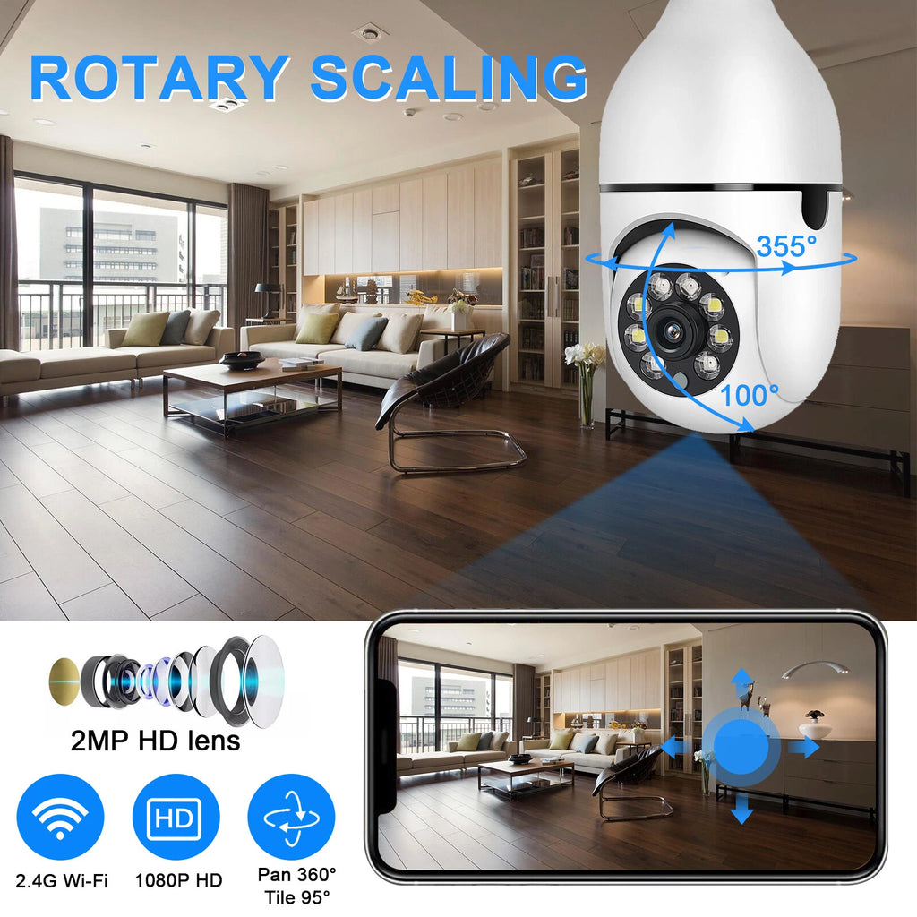 ?Wireless Security Camera System Indoor Home 2.4G Wifi Night Vision Cam 1080P HD
