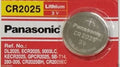 1 x Fresh PANASONIC CR 2025 CR2025 CR2025 LITHIUM COIN CELL Battery Exp 2030