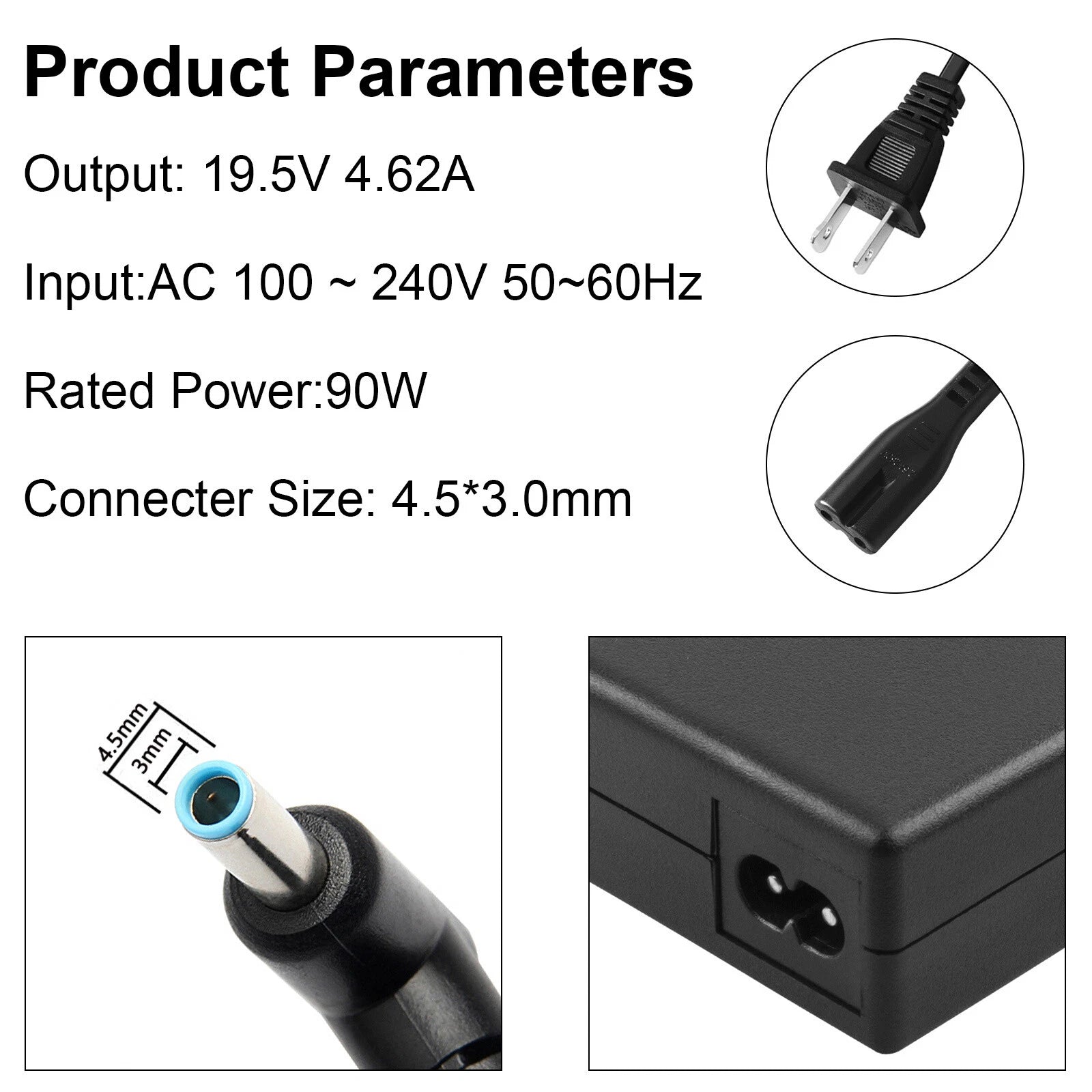 90W AC Adapter Charger Power Supply For HP 15-g070nr 15-g071nr 15-g072nr Laptop