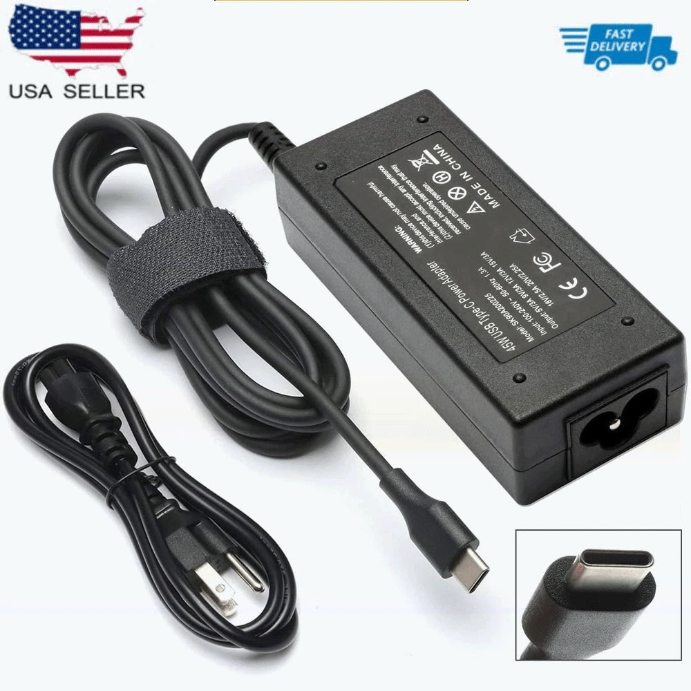 Genuine 45W Type-C USB-C Laptop Charger for HP Chromebook Lenovo Dell Samsung