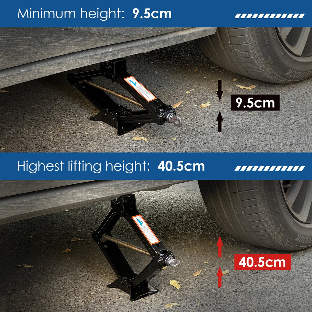2.5Ton Scissor Jack Handle Crank or Wheel Lug Wrench Tool Kit Car Garage Tire