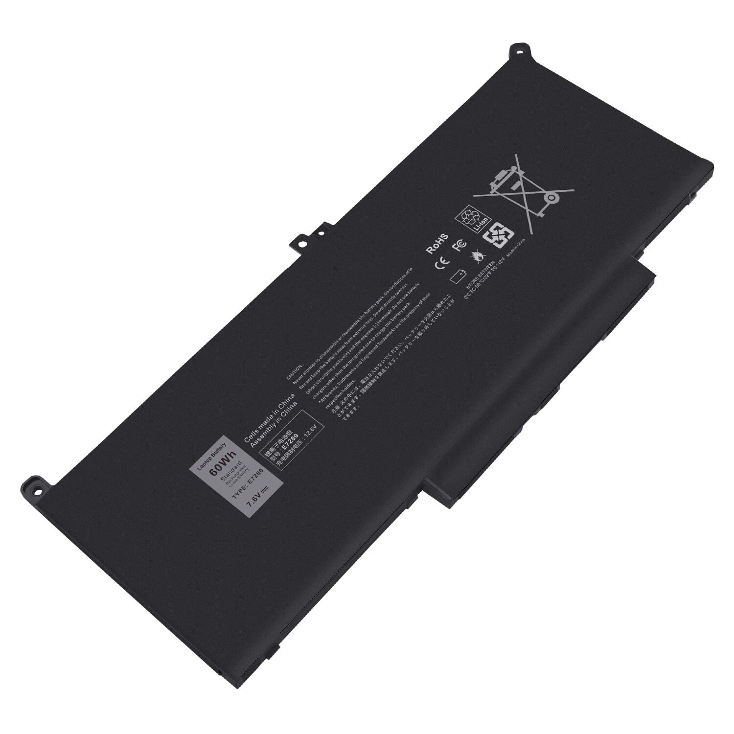 F3YGT Battery 60Wh For Dell Latitude 12 7000 7280 7290 13 7380 7390 14 7480 7490