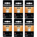 6 Pcs Duracell 1632 DL1632 CR1632 3V Lithium Coin Battery