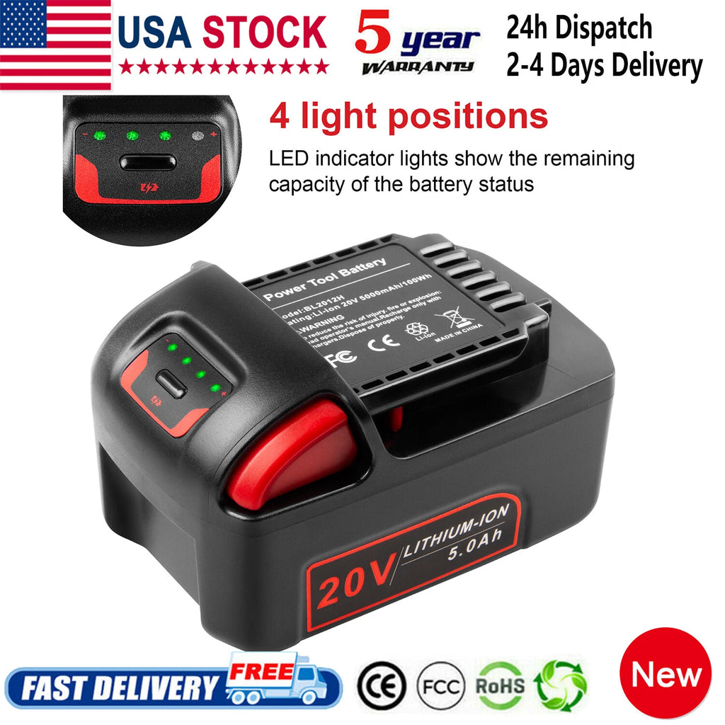 5.0AH BL2012H Li-ion Battery 20V For Ingersoll for IQV20 ALL series power tools
