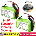 2X Replacement 5.0Ah 14.4V Battery for Shark Vacuum RVBAT70 RVBAT850 RV1101ARUS