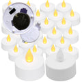 24 pieces Amber Led Tea Light Flameless Battery Candles Wedding Party Romantic