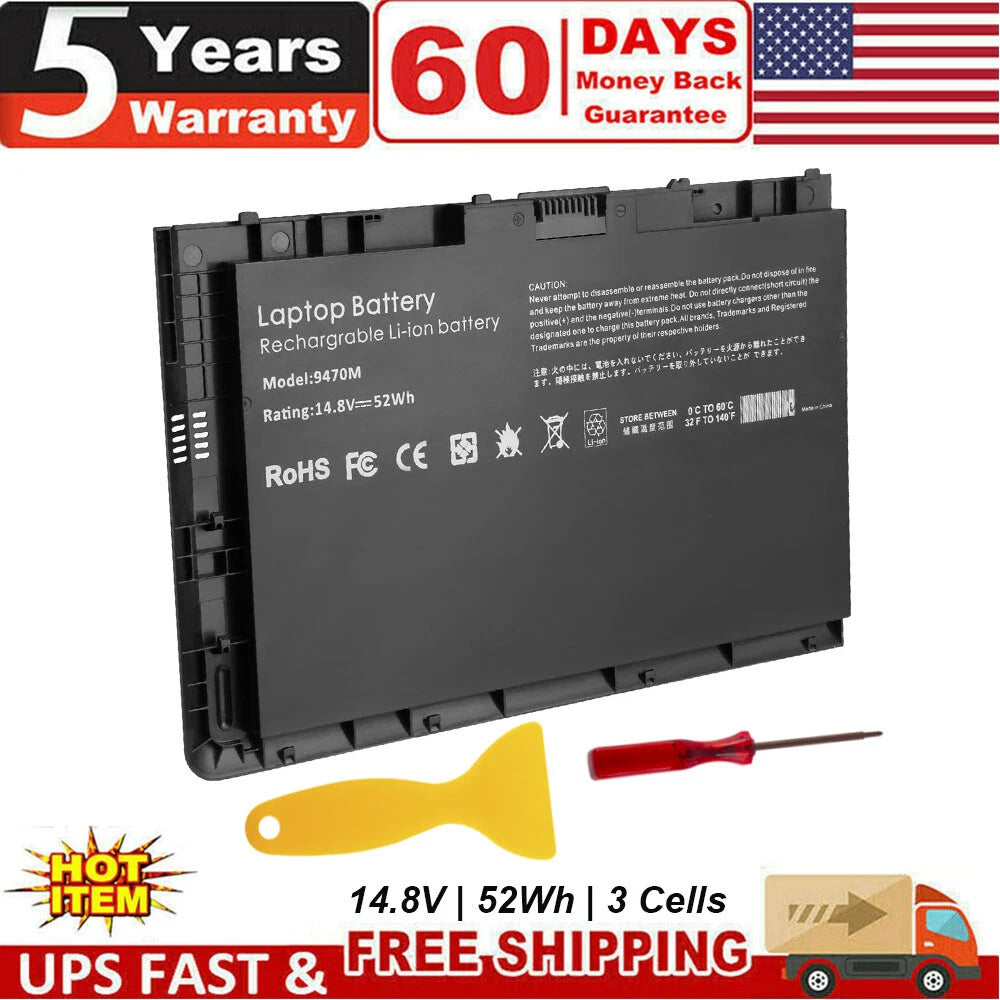 52WH BT04XL Battery for HP EliteBook Folio 9470M 9480M HSTNN-DB3Z 687945-001