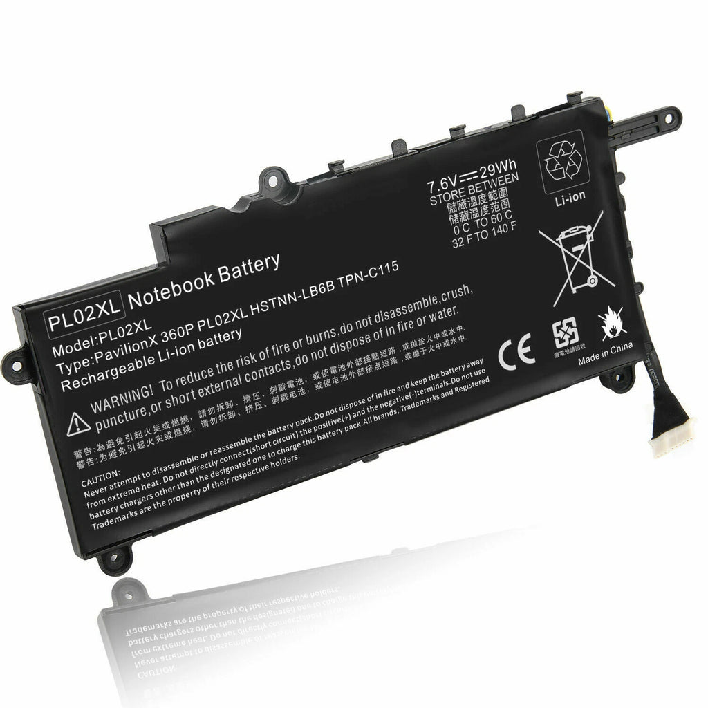 PL02XL Battery for HP Pavilion 11-n x360 11-n010dx 751875-001 751681-421 PC
