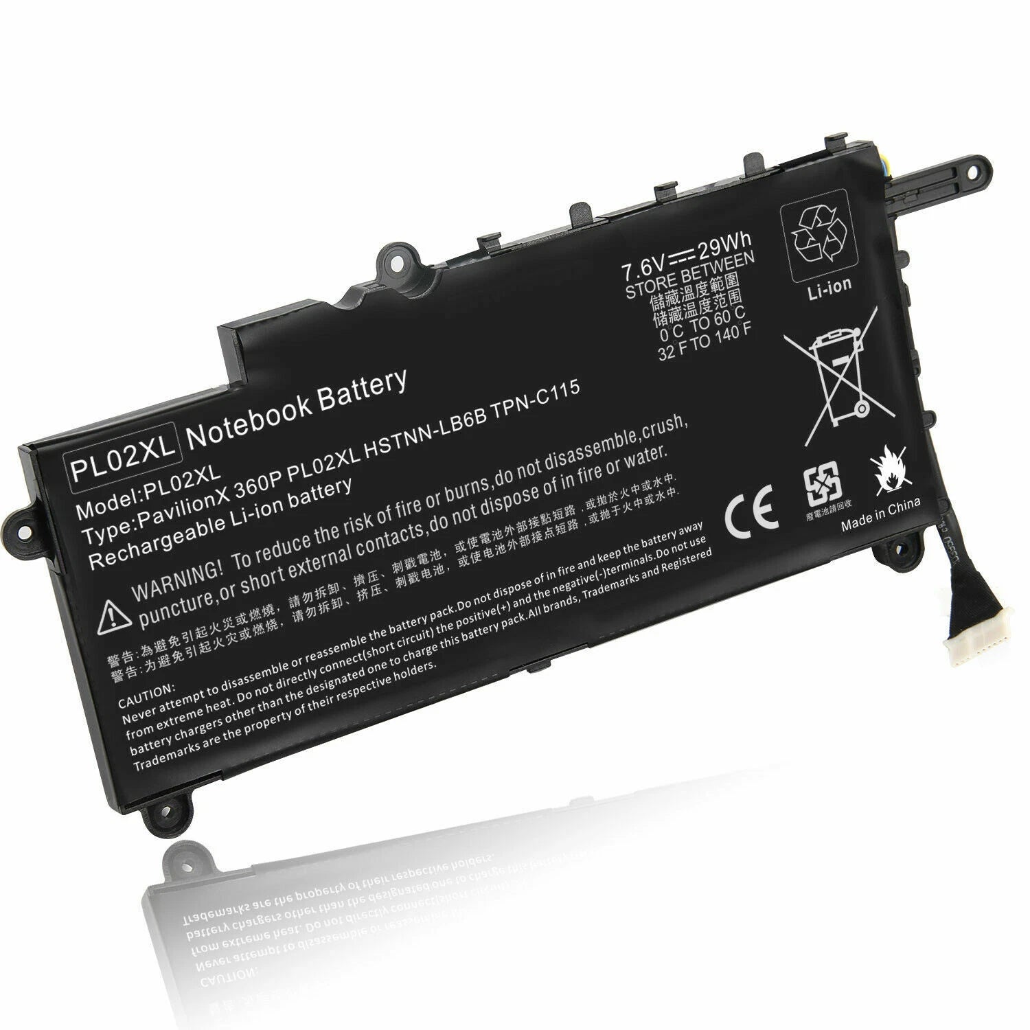 PL02XL Battery for HP Pavilion 11-n x360 11-n010dx 751875-001 751681-421 PC