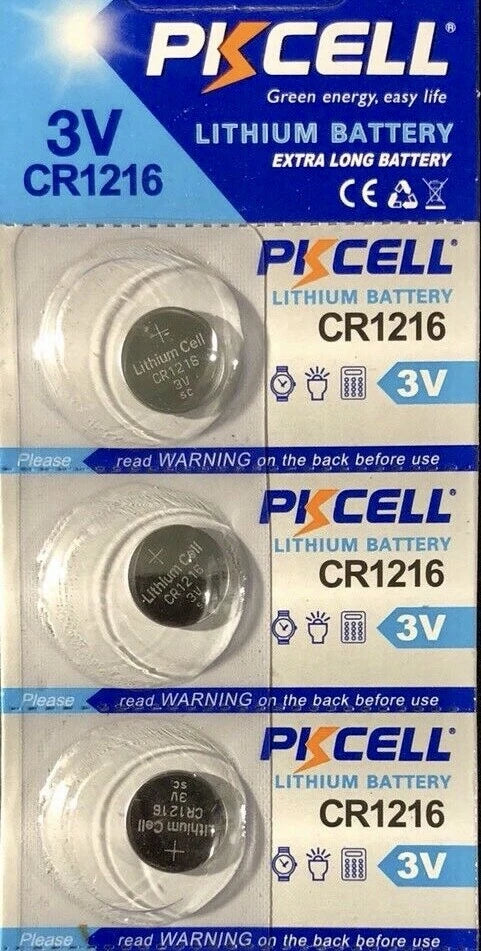 CR1216 PKCELL / 1216 ECR1216 3V BUTTON COIN CELL (4 BATTERIES) USA Seller