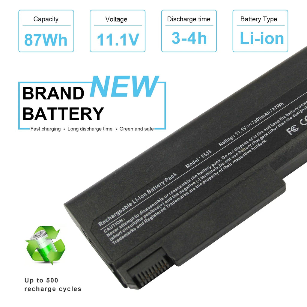 7800mAH 6730B Battery For HP 6930P 8440P 8440W 6530B 6535B 6735B 482962-001 9Cel