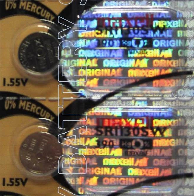 Maxell 390 (SR1130SW) Coin Cell Silver Oxide Batteries 2 Pcs