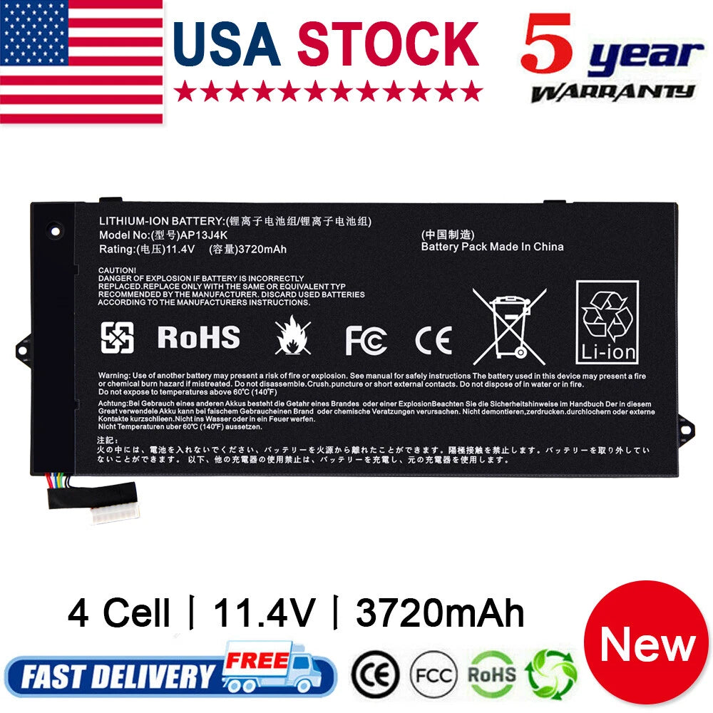 For Acer Chromebook C720 C720P C740 C740-C4PE Laptop Battery AP13J3K AP13J4K PC