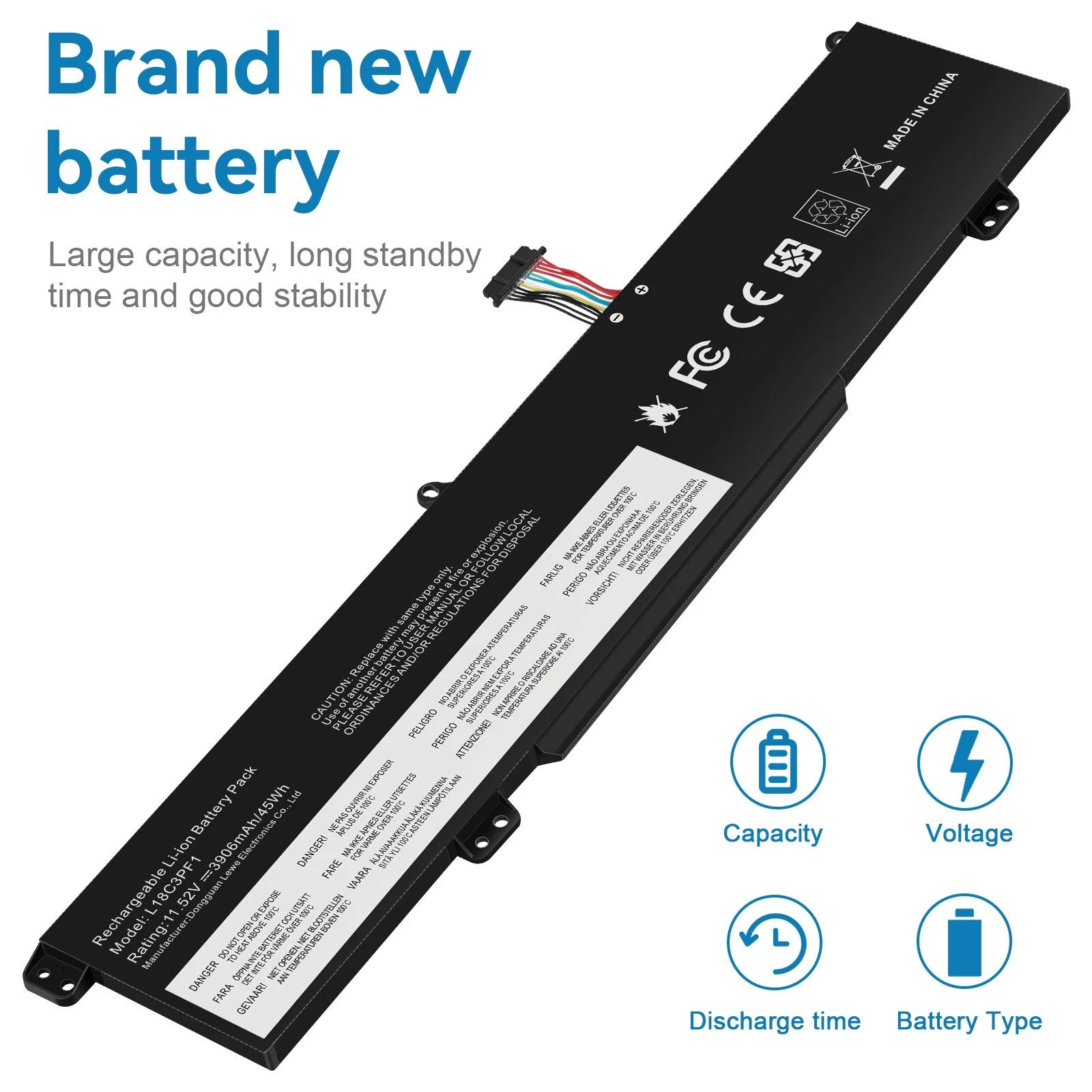 L18C3PF1 L18M3PF1 Laptop Battery For Lenovo ideapad L340-15IRH L340-17IRH 45Wh