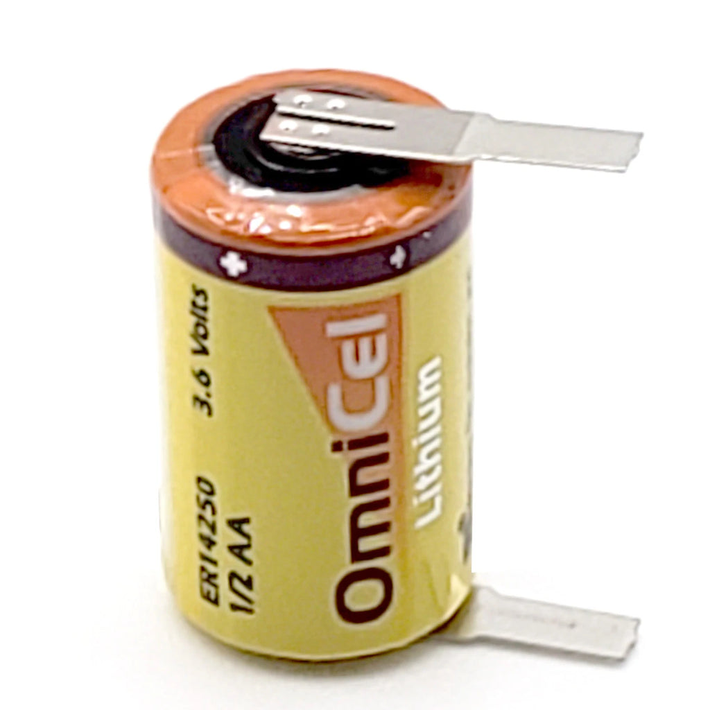 4x OmniCel ER14250 3.6V 1/2AA Lithium Standard Battery Tabs Sensors Detectors