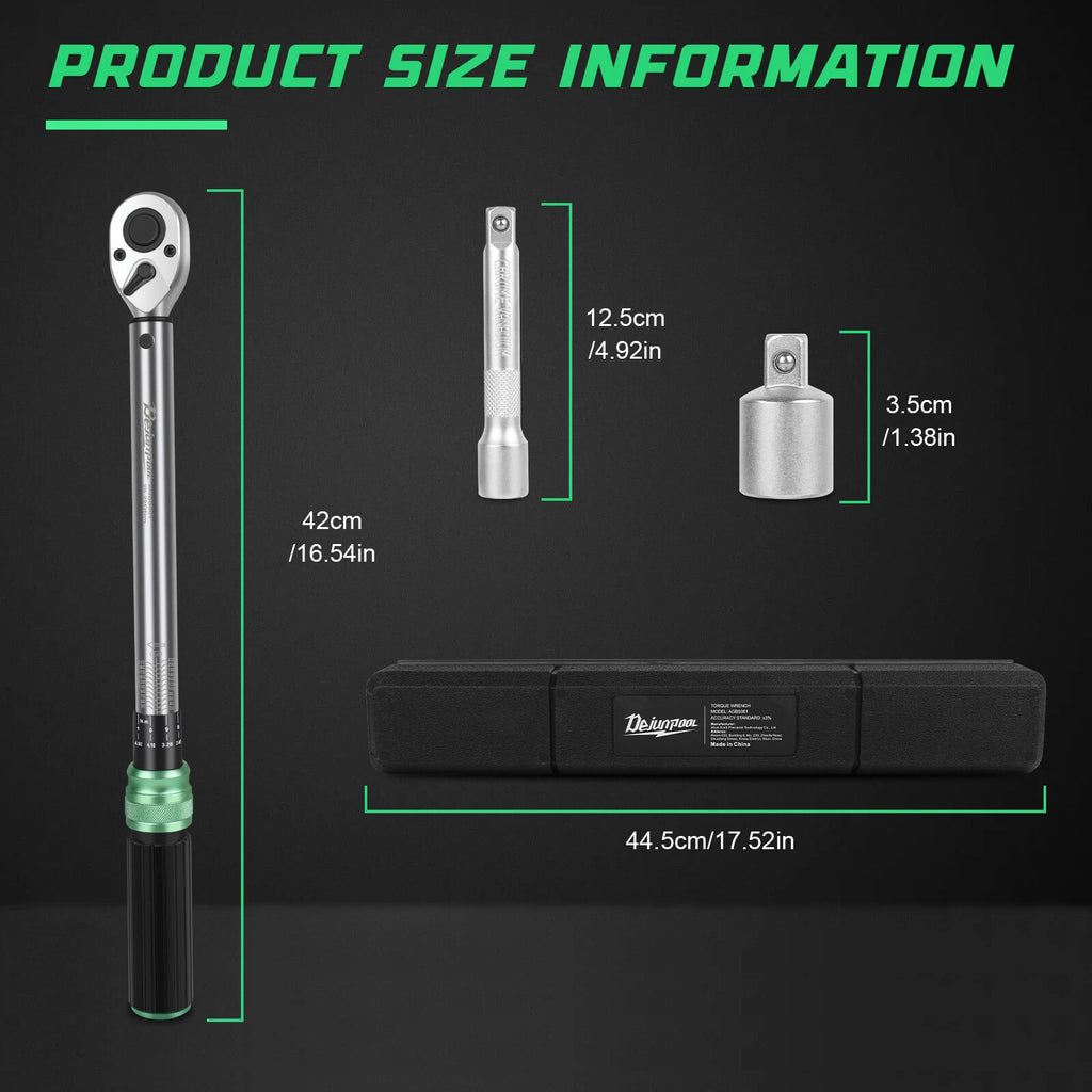 ?Upgraded Torque Wrench 1/2 inch Drive 14.8-162ft.lb/20-220n.m Torque Wrench Set