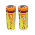 2x Omnicel ER18505 3.6V 3.8Ah Sz A Lithium Button Top Battery Sensors Detectors