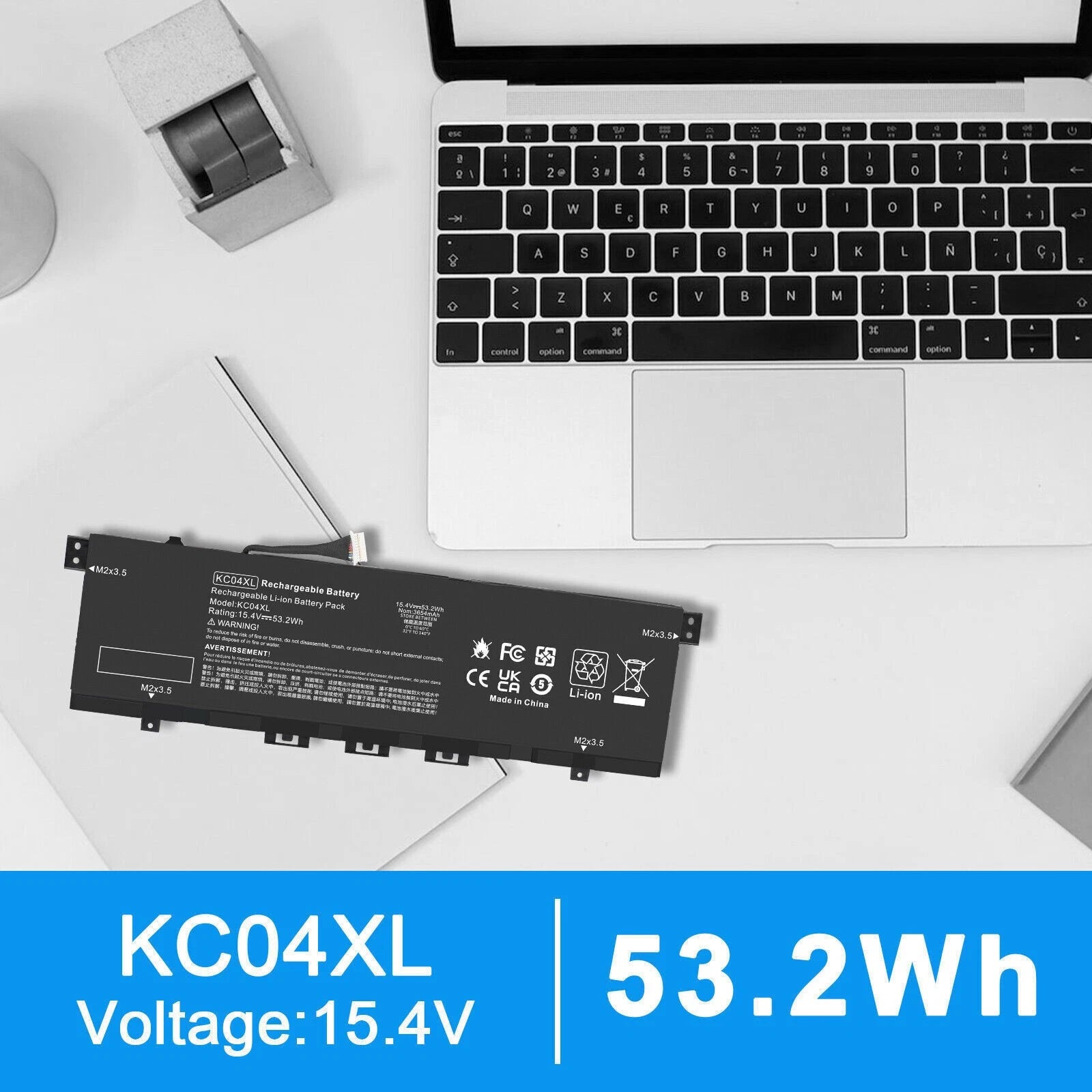 ?Battery KC04XL For Hp Envy X360 13-AG 13-AR 13M-AQ L08496-855 HSTNN-DB8P 53.2Wh
