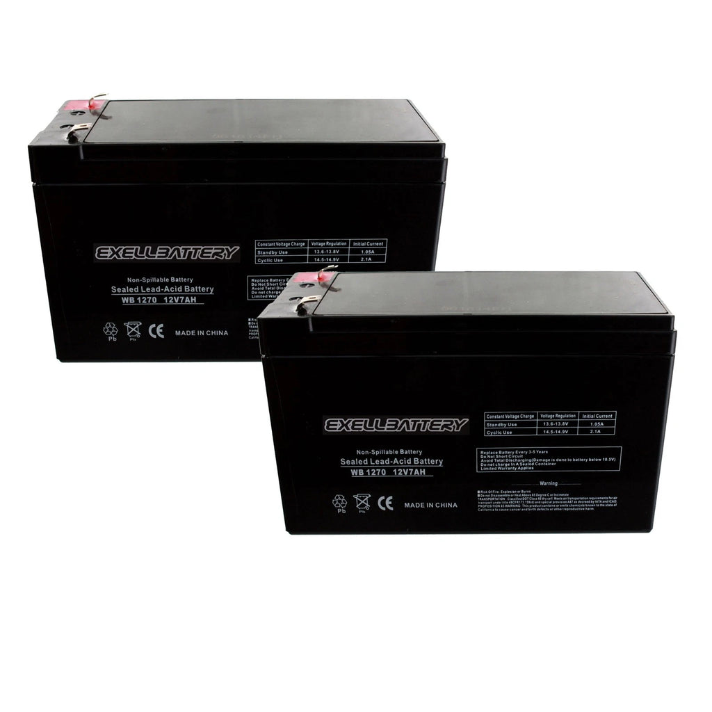 Two 12V 7.4AH SLA Battery replaces lc-r127r2p ub1270 pc1270 ps1270f1 jc1260