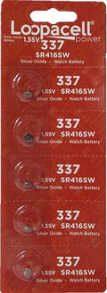 Loopacell 337 (SR416SW) Silver Oxide Battery (5 Batteries)