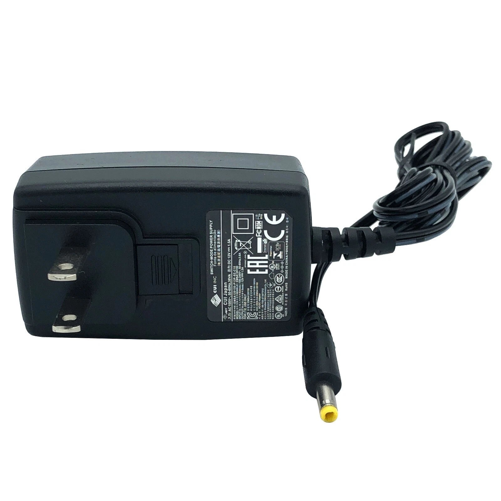 NEW Original CUI INC EMSA120150 P/N EMSA120150-P13P-SZ-C10 Adapter 12V 1.5A OEM