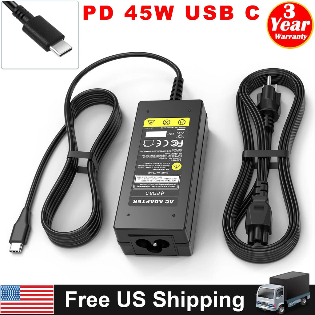 NEW 45W 20V 2.25A USB-C Type-C AC Adapter Laptop Charger For Lenovo Yoga 720 910