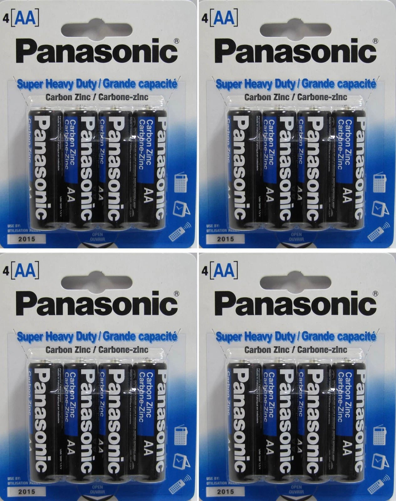 Panasonic AA Super Heavy Duty Carbon Zinc Batteries x 16