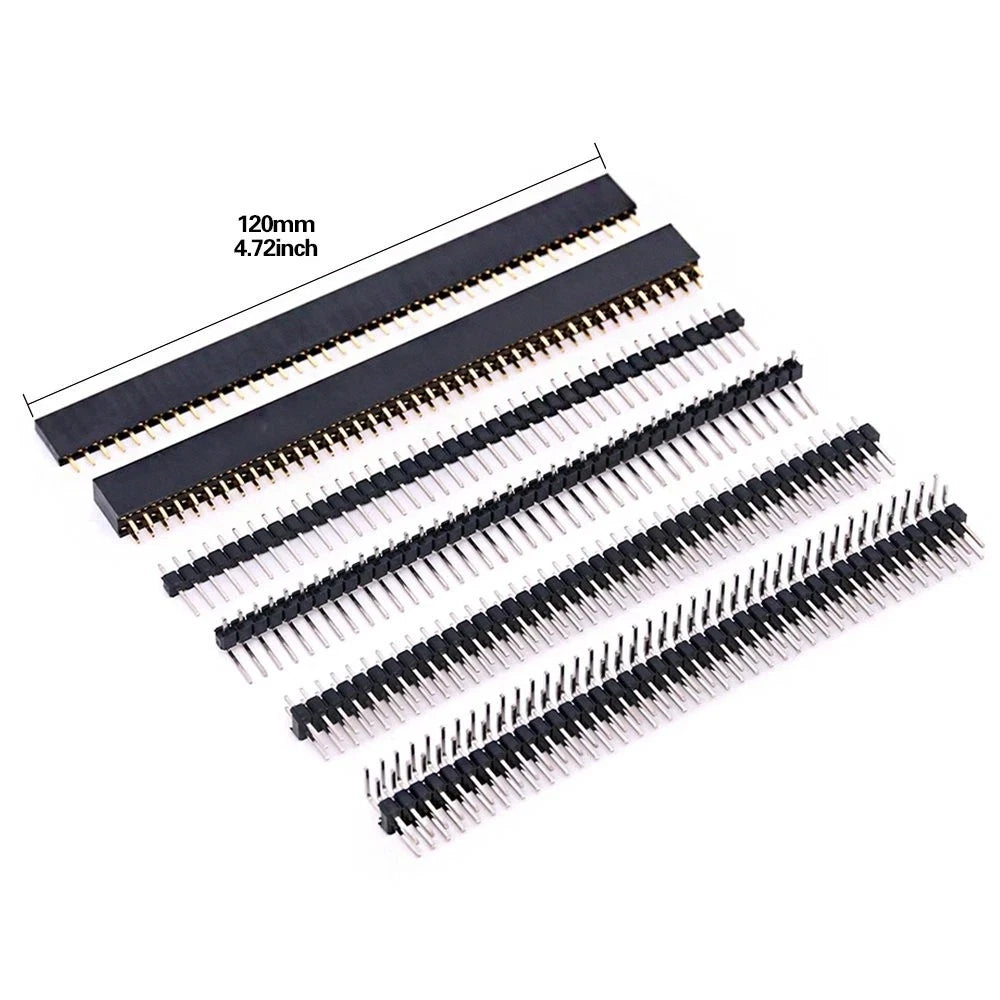 Glarks 112Pcs 2.54mm Male and Female Pin Connector Assortment Kit, 100pcs Sta...