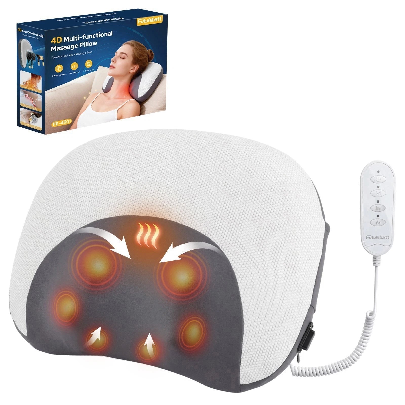 Neck Massager 2026 Neck and Back Relaxer with Heat 3 Modes Shiatsu Cervical OY