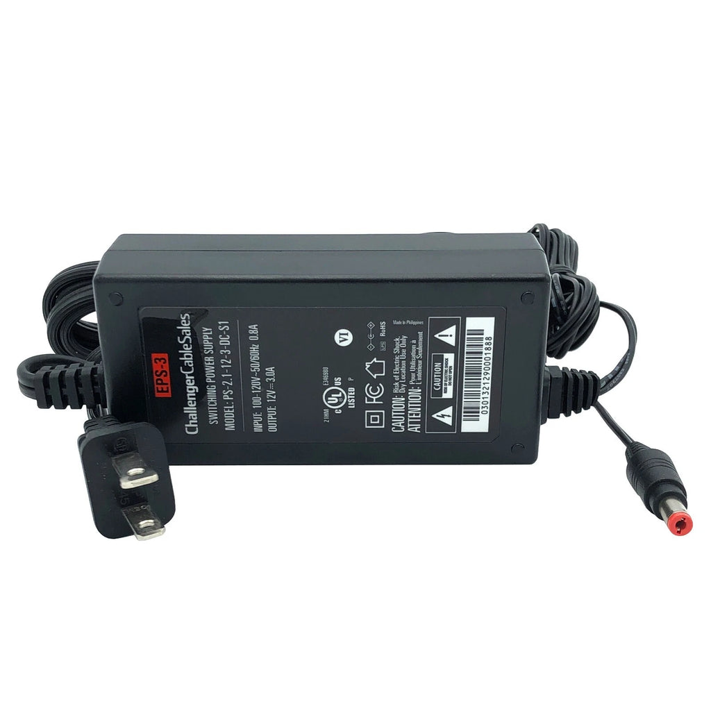 NEW Challenger PS-2.1-12-3DT1 Cable Sales Switching I.T.E Power Supply 12V 3A