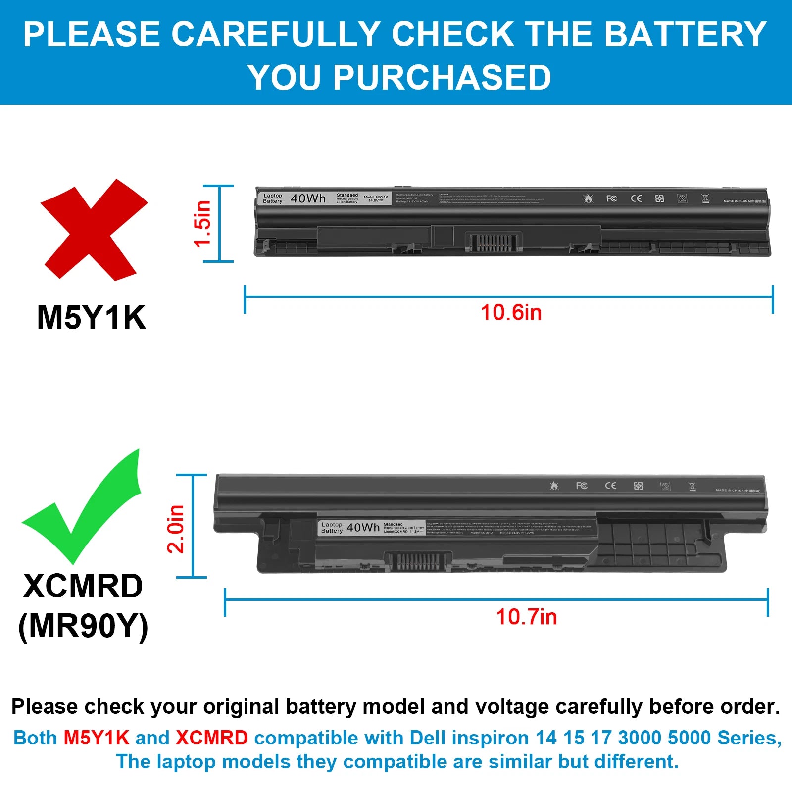 ?MR90Y Battery for Dell Inspiron 15-3521 15-3531 15-3537 15-3541 15-3542 15-3543