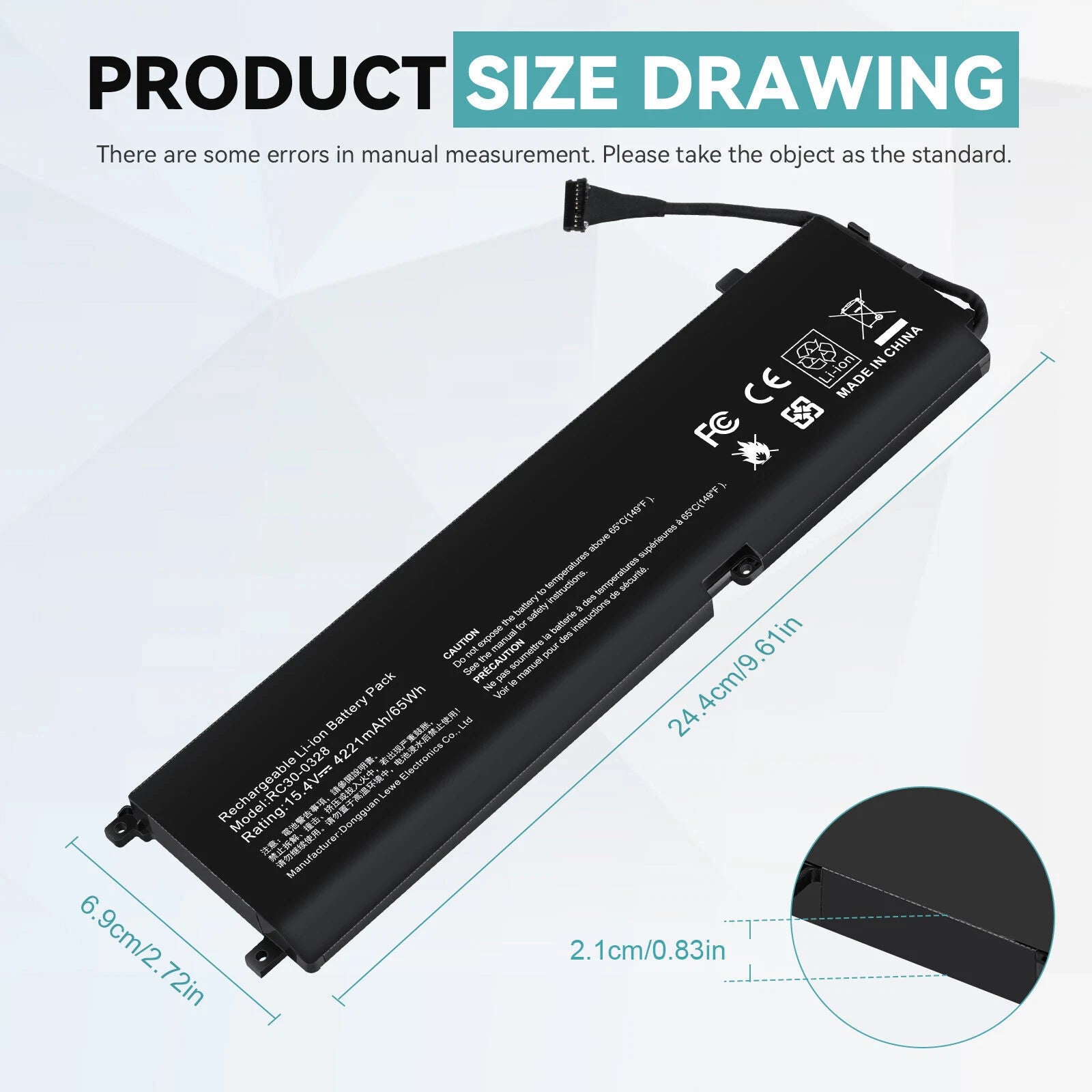 REPLACE RC30-0328 BATTERY FOR RAZER BLADE 15 BASE 2020 2021 RZ09-0369 RZ09-0328