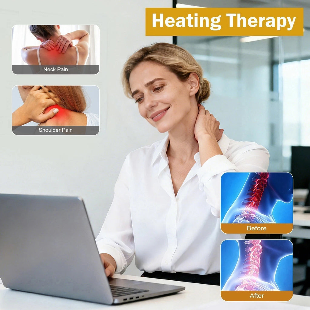 Neck Massager 2026 Neck and Back Relaxer with Heat 3 Modes Shiatsu Cervical OY