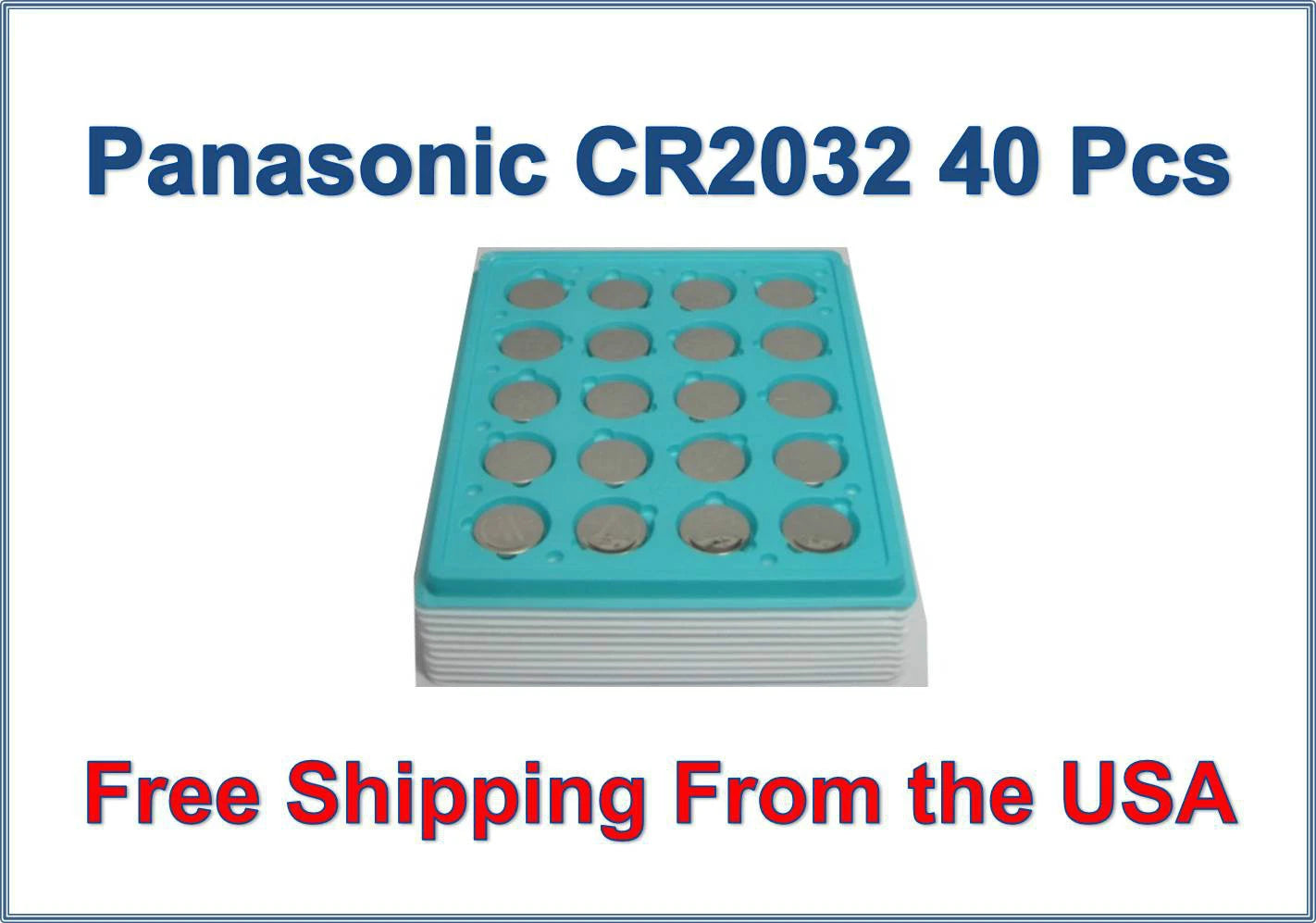 40 Pcs Fresh Panasonic Lithium ECR2032 CR2032 CR 2032 3V Battery