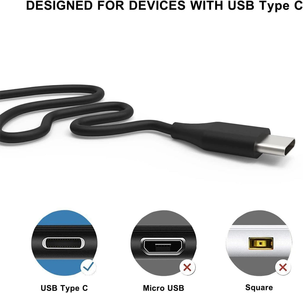 65W Laptop Charger Type C USB-C AC Adapter for Lenovo/Dell/Asus/MacBook Pro &Air