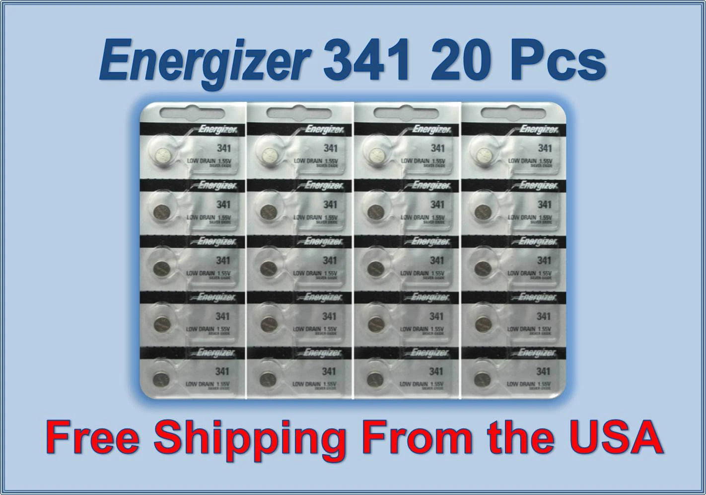 Energizer 1.55V Button Cell Battery, 341 SR714SW x 20
